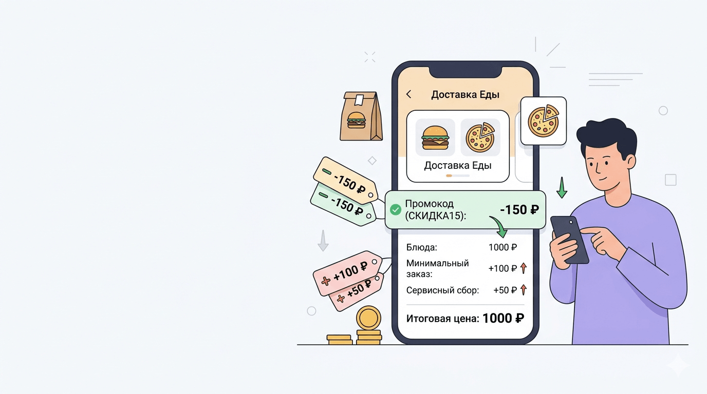 Промокоды на доставку еды: как не терять выгоду на минимальном заказе и сервисном сборе