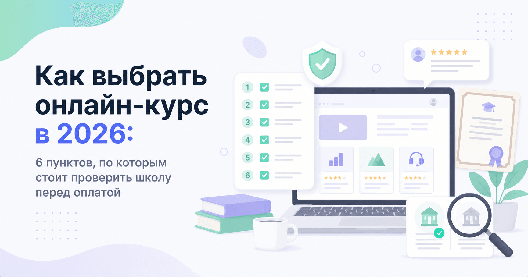 Как выбрать онлайн-курс в 2026: 6 пунктов, по которым стоит проверить школу перед оплатой