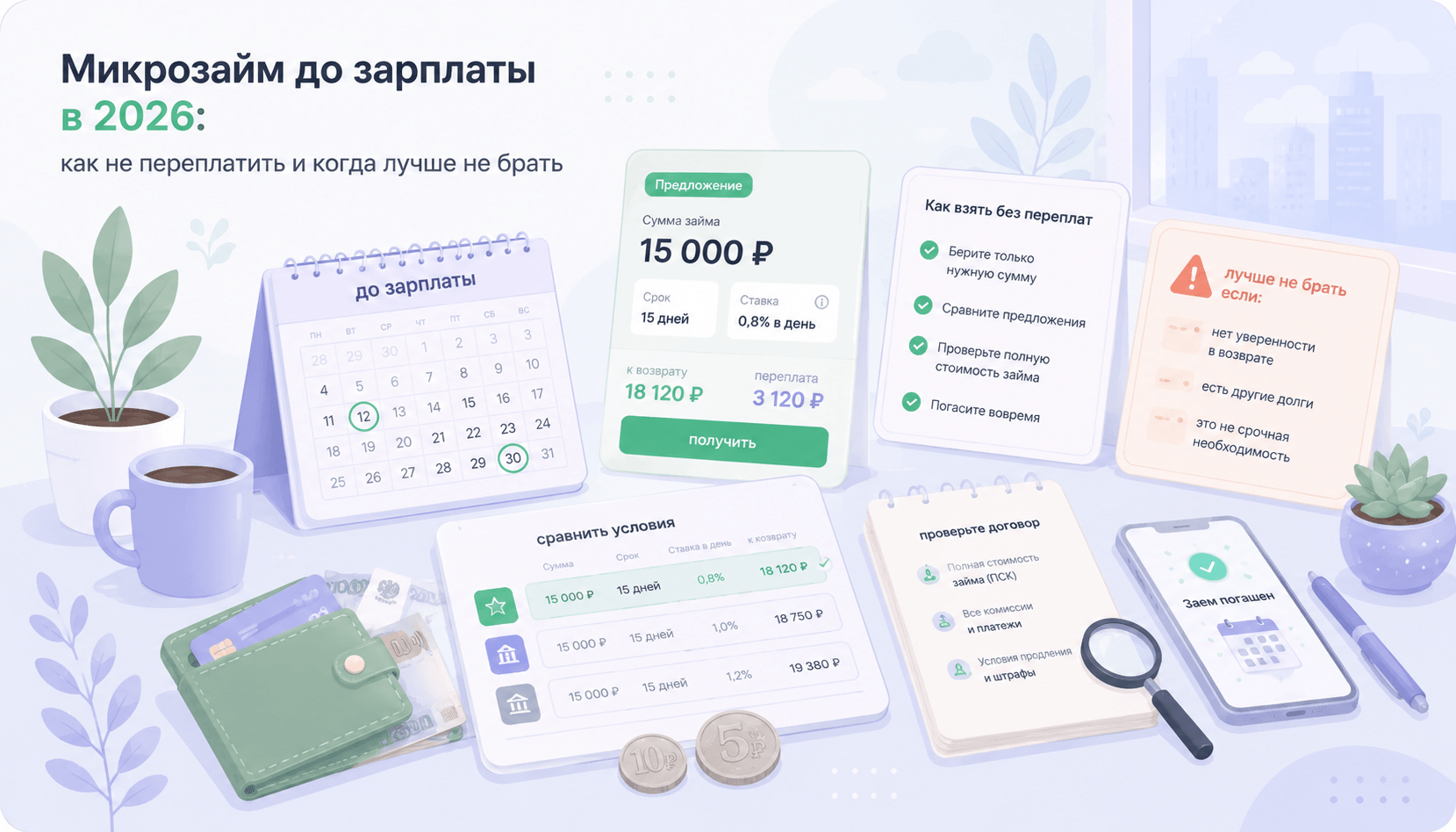 Микрозайм до зарплаты в 2026: как не переплатить и когда лучше не брать
