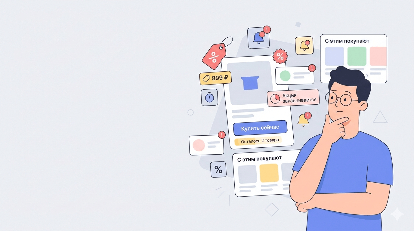 Тёмные паттерны маркетплейсов: как магазины заставляют вас тратить больше