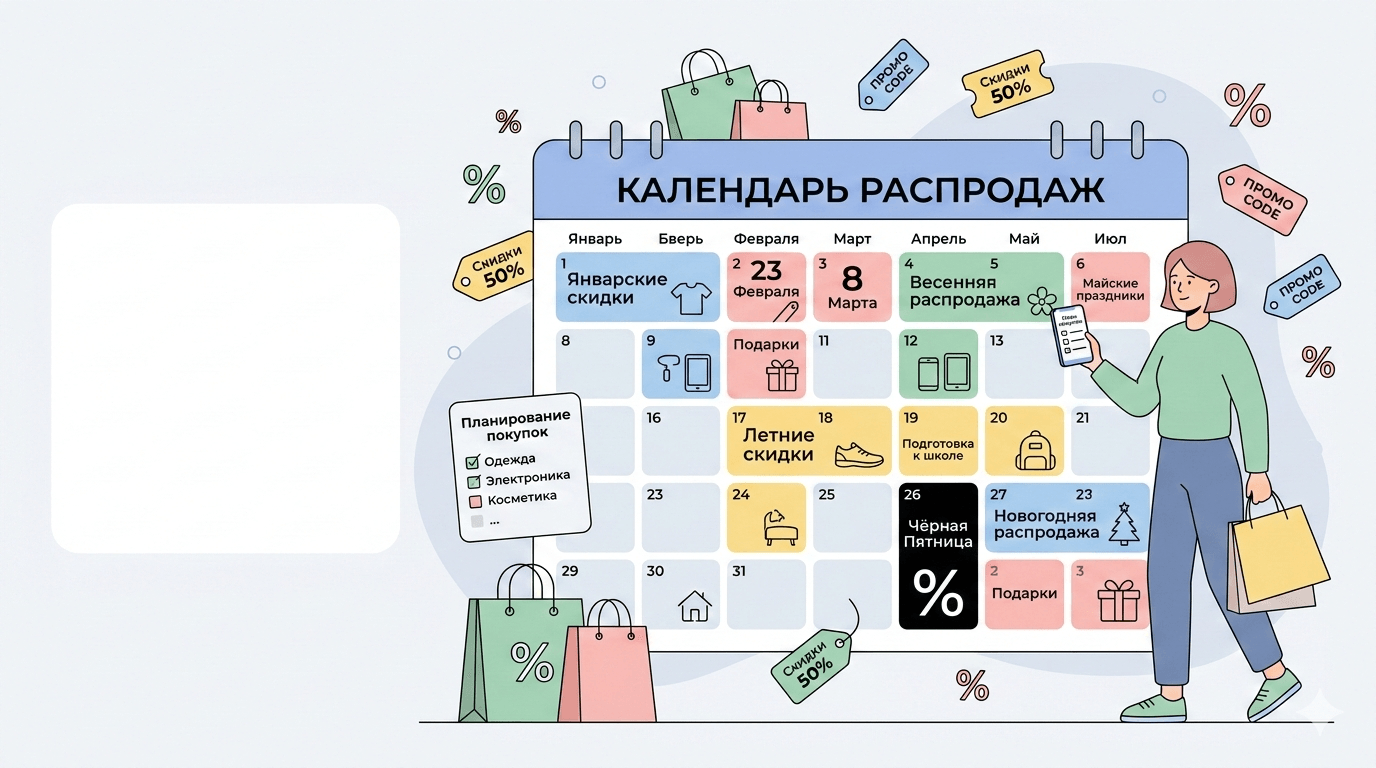Календарь распродаж 2026: когда покупать выгоднее всего