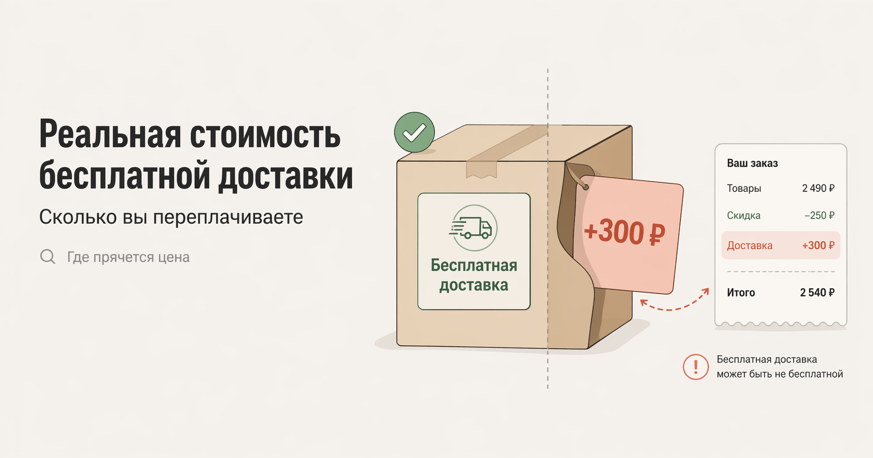 Реальная стоимость 'бесплатной доставки': сколько вы переплачиваете