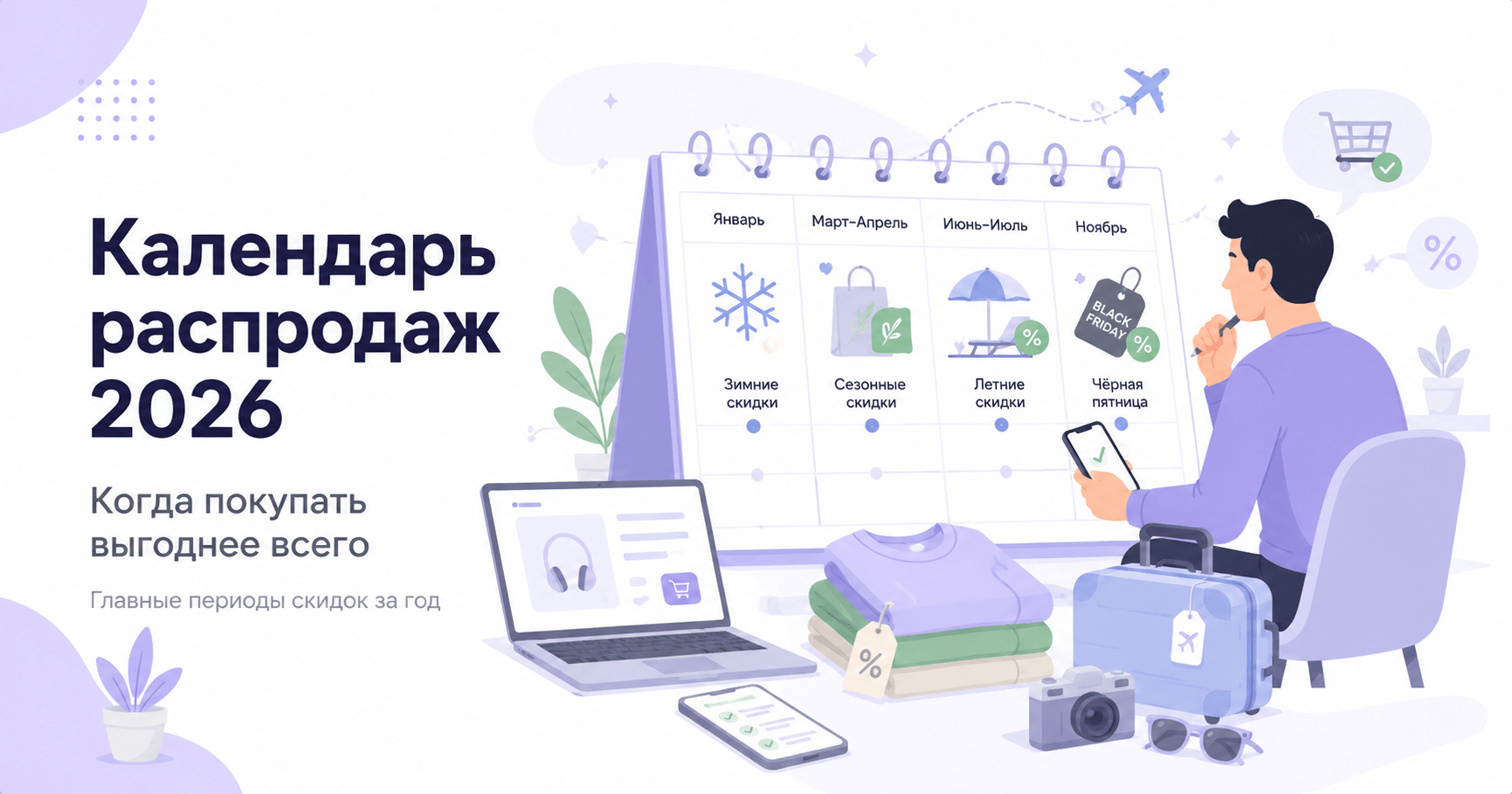 Календарь распродаж 2026: когда покупать выгоднее всего