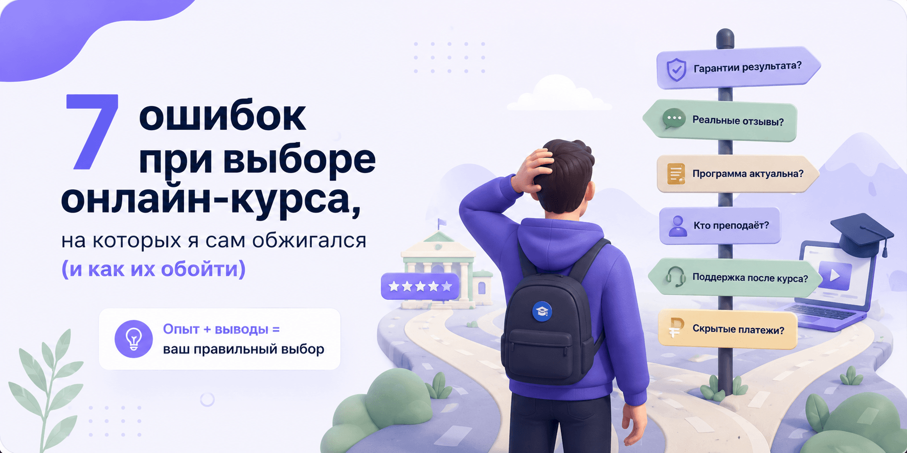 7 ошибок при выборе онлайн-курса, на которых я сам обжигался (и как их обойти)