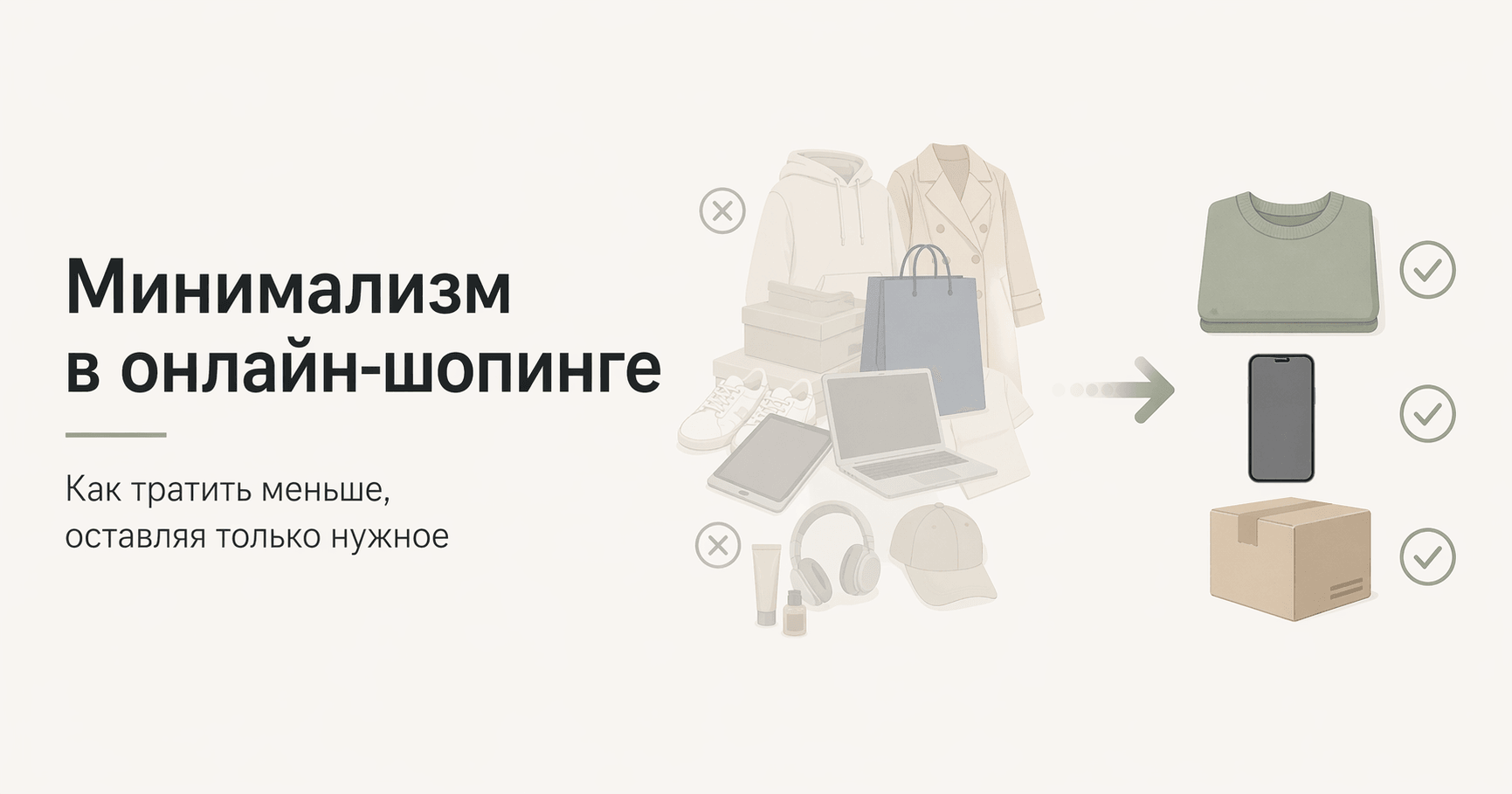 Минимализм в онлайн-шопинге: как тратить меньше, имея всё необходимое