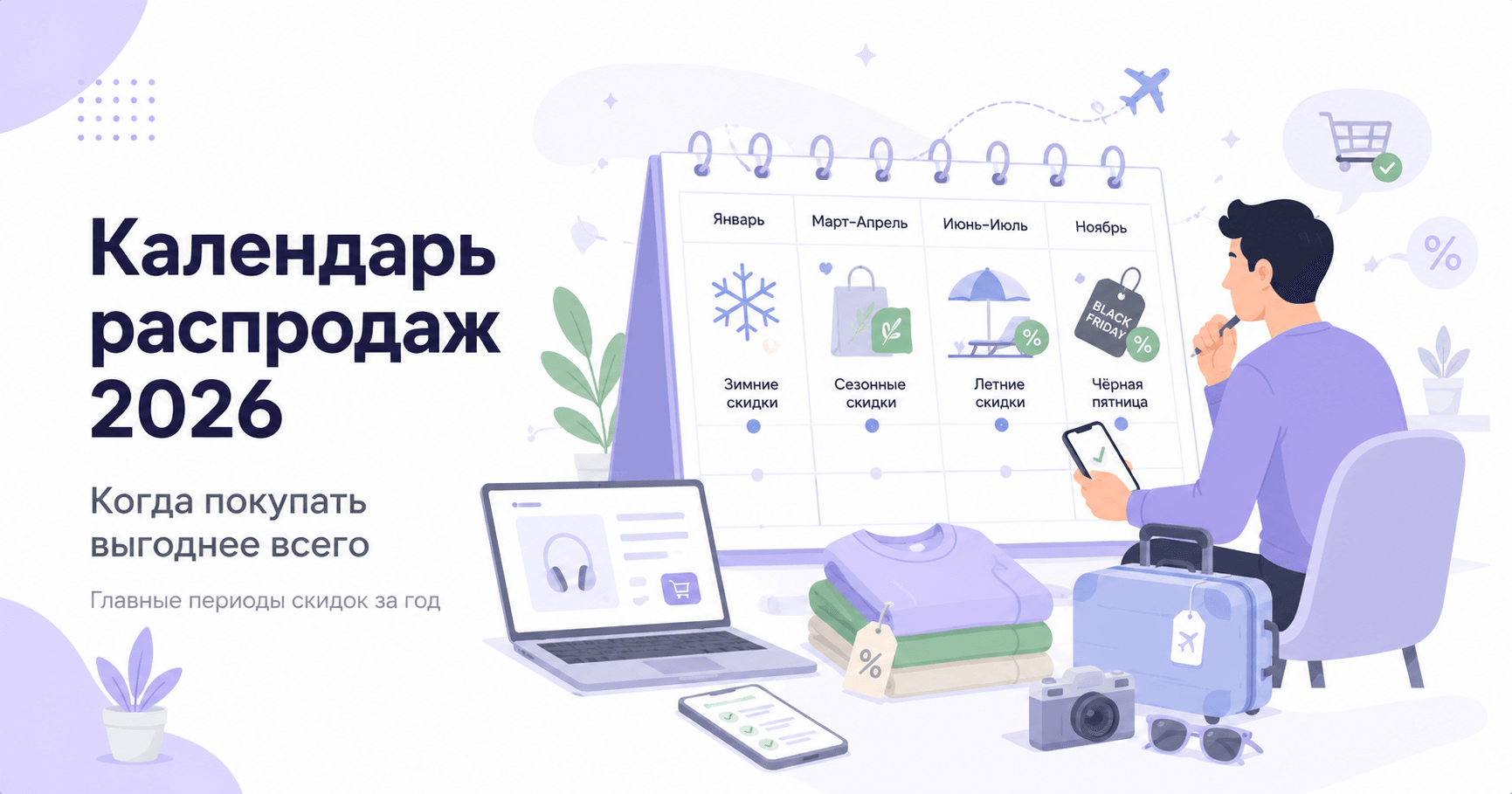 Календарь распродаж 2026: когда покупать выгоднее всего