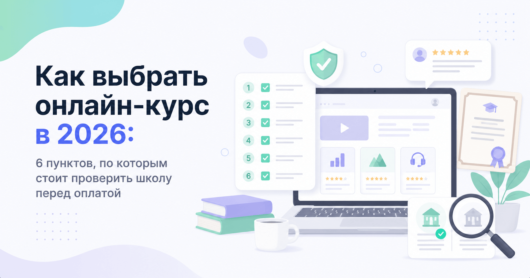 Как выбрать онлайн-курс в 2026: 6 пунктов, по которым стоит проверить школу перед оплатой