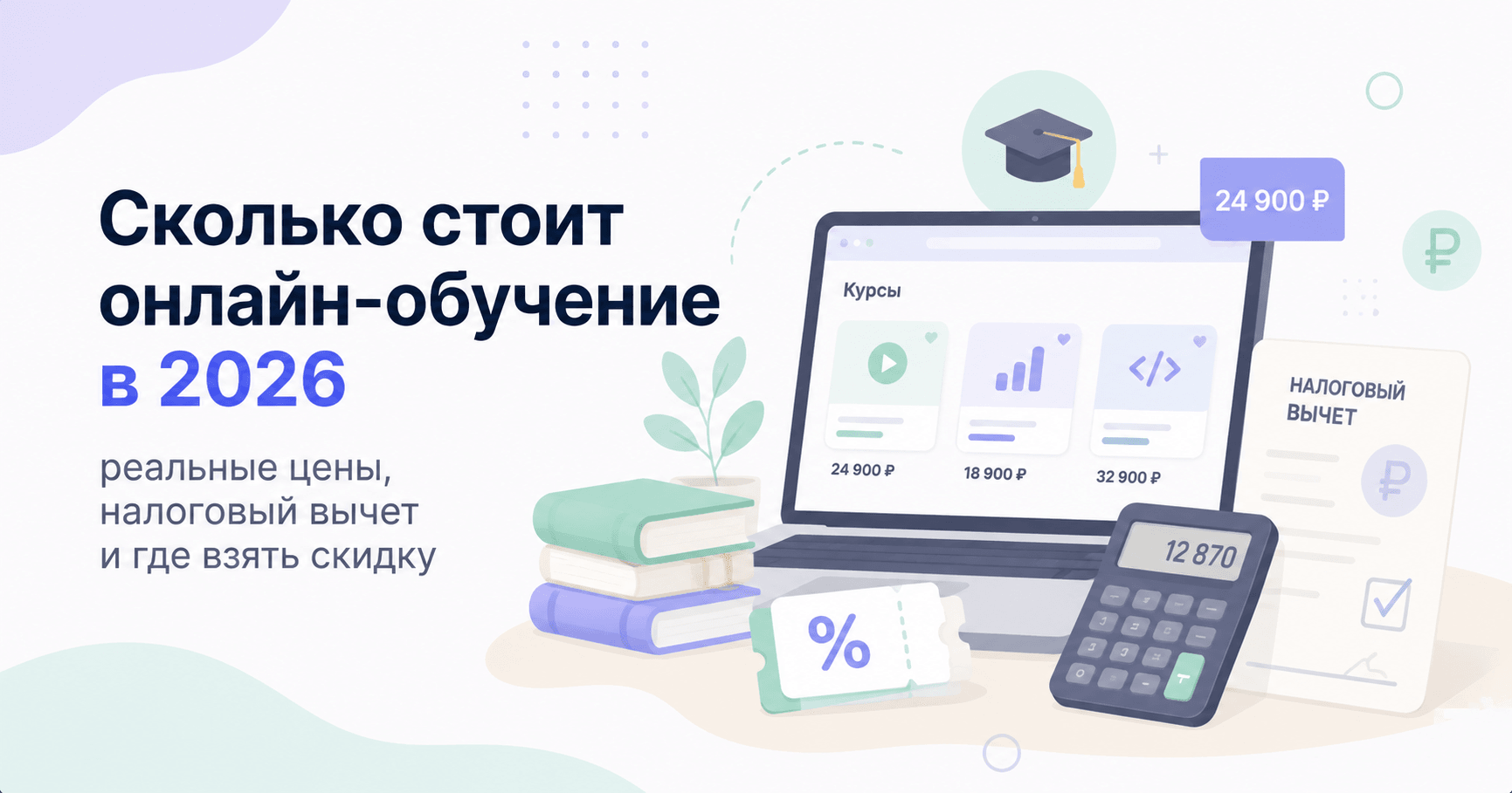 Сколько стоит онлайн-обучение в 2026: реальные цены, налоговый вычет и где взять скидку