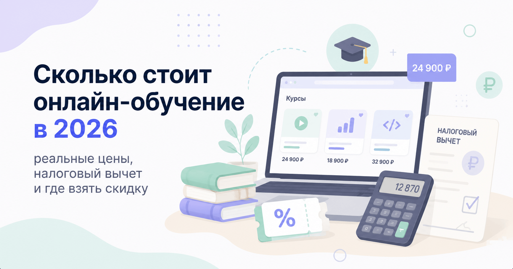 Сколько стоит онлайн-обучение в 2026: реальные цены, налоговый вычет и где взять скидку
