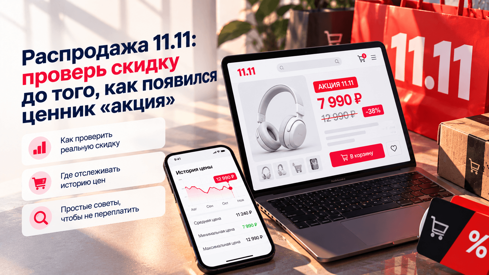 Распродажа 11.11: проверь скидку до того, как появился ценник «акция»
